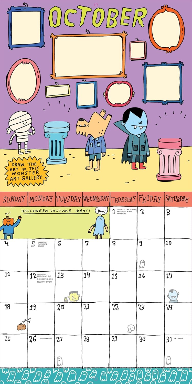 Kid's Awesome Activity Wall Calendar 2026: Includes 300+ Super Fun Stickers! by Mike Lowery & Workman Calendars