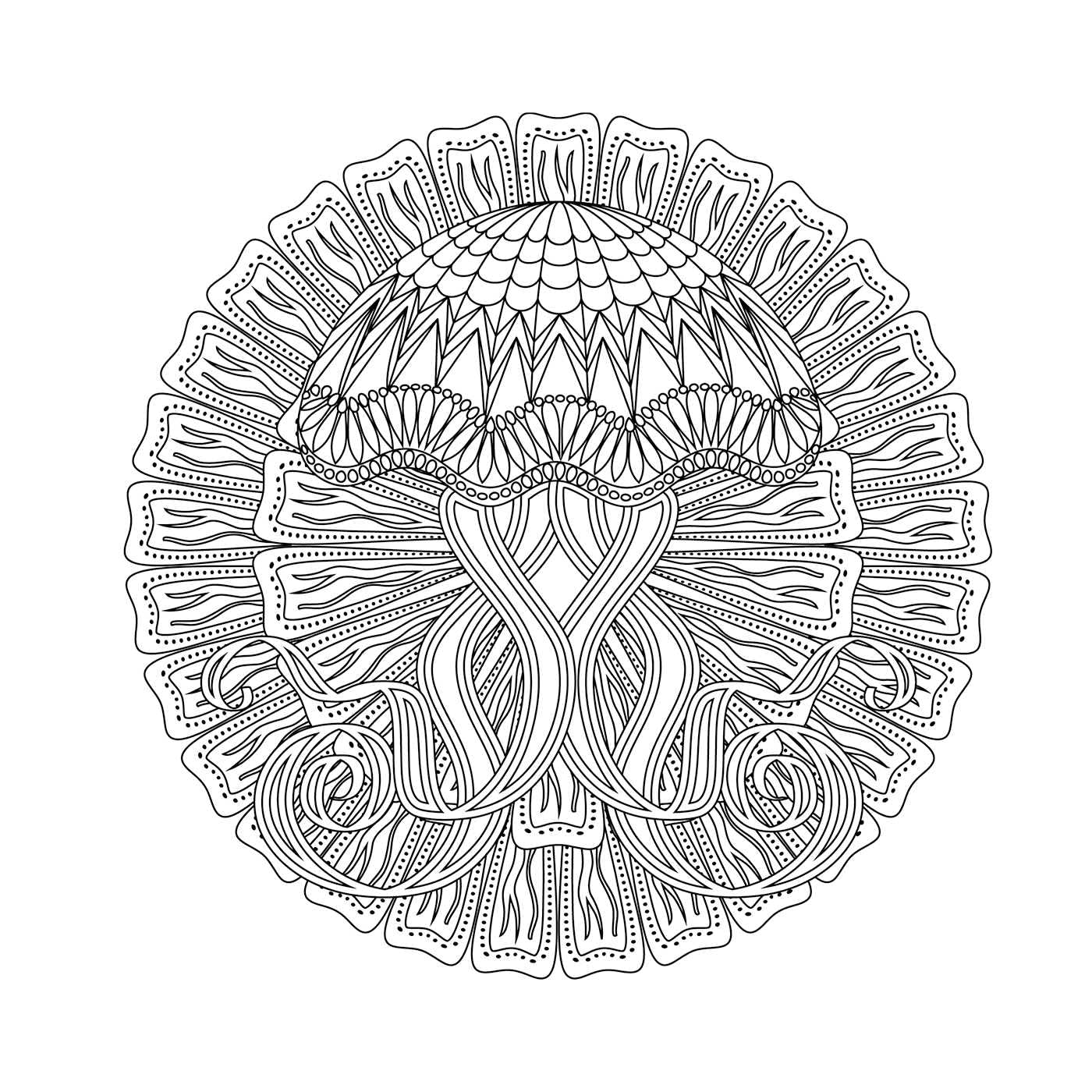 Meditation Mandalas: 24 Soothing Illustrations to Achieve Tranquility, Alleviate Anxiety, and Release Tension