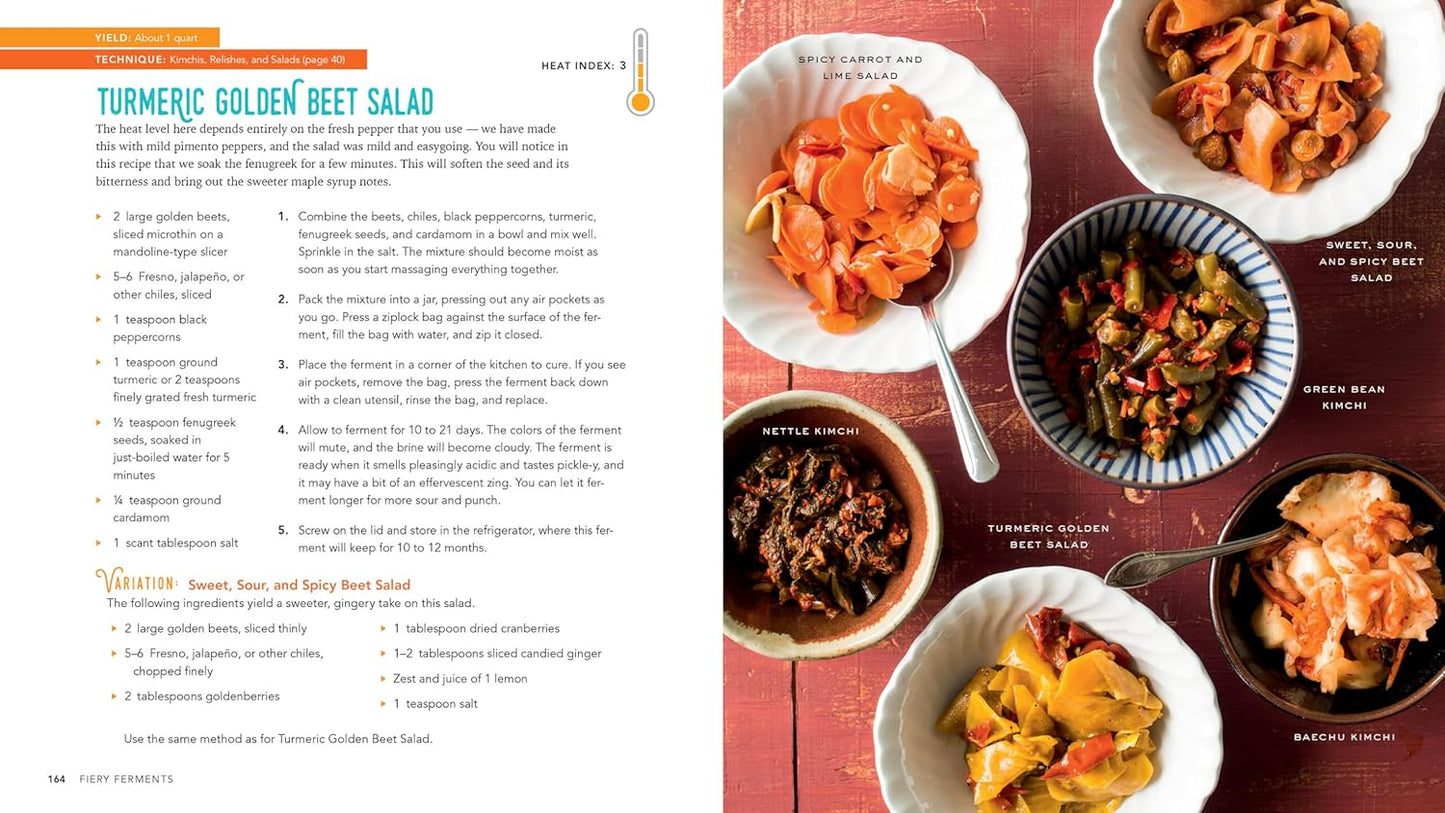 Fiery Ferments: 70 Stimulating Recipes for Hot Sauces, Spicy Chutneys, Kimchis with Kick, and Other Blazing Fermented Condiments by Kirsten K Shockey & Christopher Shockey