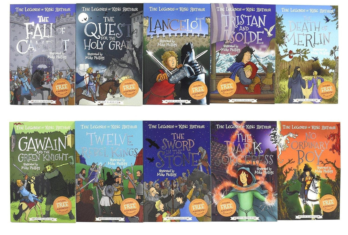 The Legends of King Arthur: Merlin, Magic, and Dragons Box Set (Easy Classics) by Tracey Mayhew