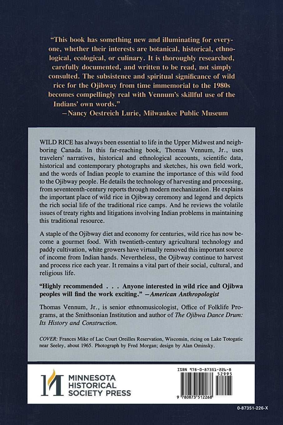 Wild Rice and the Ojibway People by Thomas Vennum