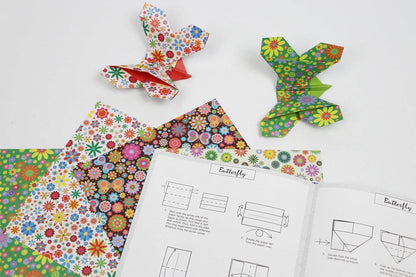 Origami Paper Bright Flowers 100 Sheets, 6in (15 CM), Double-Sided with 12 Different Patterns by Tuttle Studio