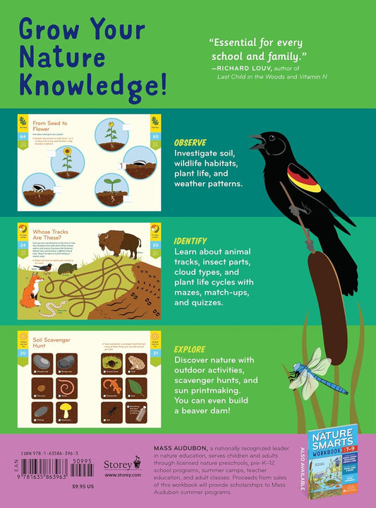 Nature Smarts Workbook, Ages 4-6: Learn about Animals, Soil, Insects, Birds, Plants & More with Nature-Themed Puzzles, Games, Quizzes & Outdoor Scienc