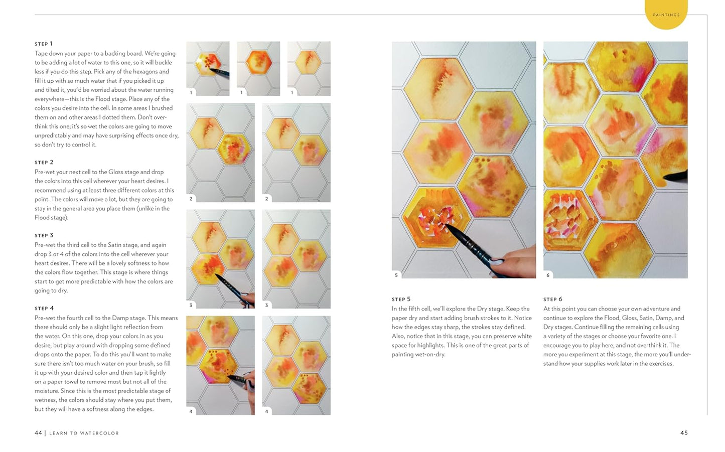 Watercolor This Book: Learn to Watercolor- 20 Step-By-Step Beginner-Friendly Lessons on Watercolor Paper (Includes Watercolor Pad with Sketches - No Drawing Required!) by Lacey Walker