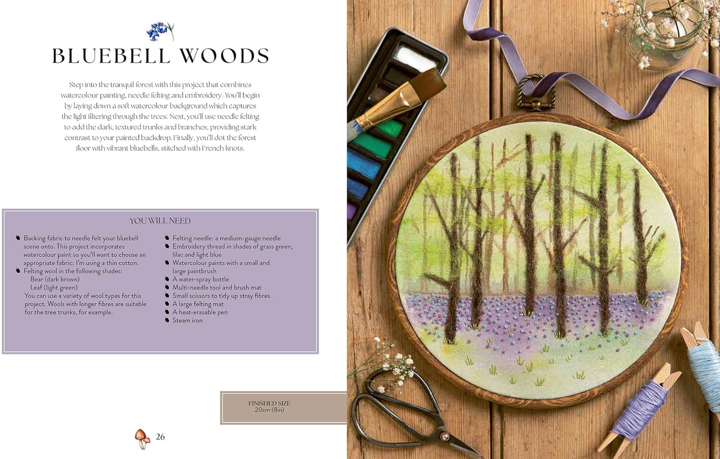 Needle Felting Art: 12 Mixed-Media Woodland Projects to Paint and Sew by Jo Lochhead