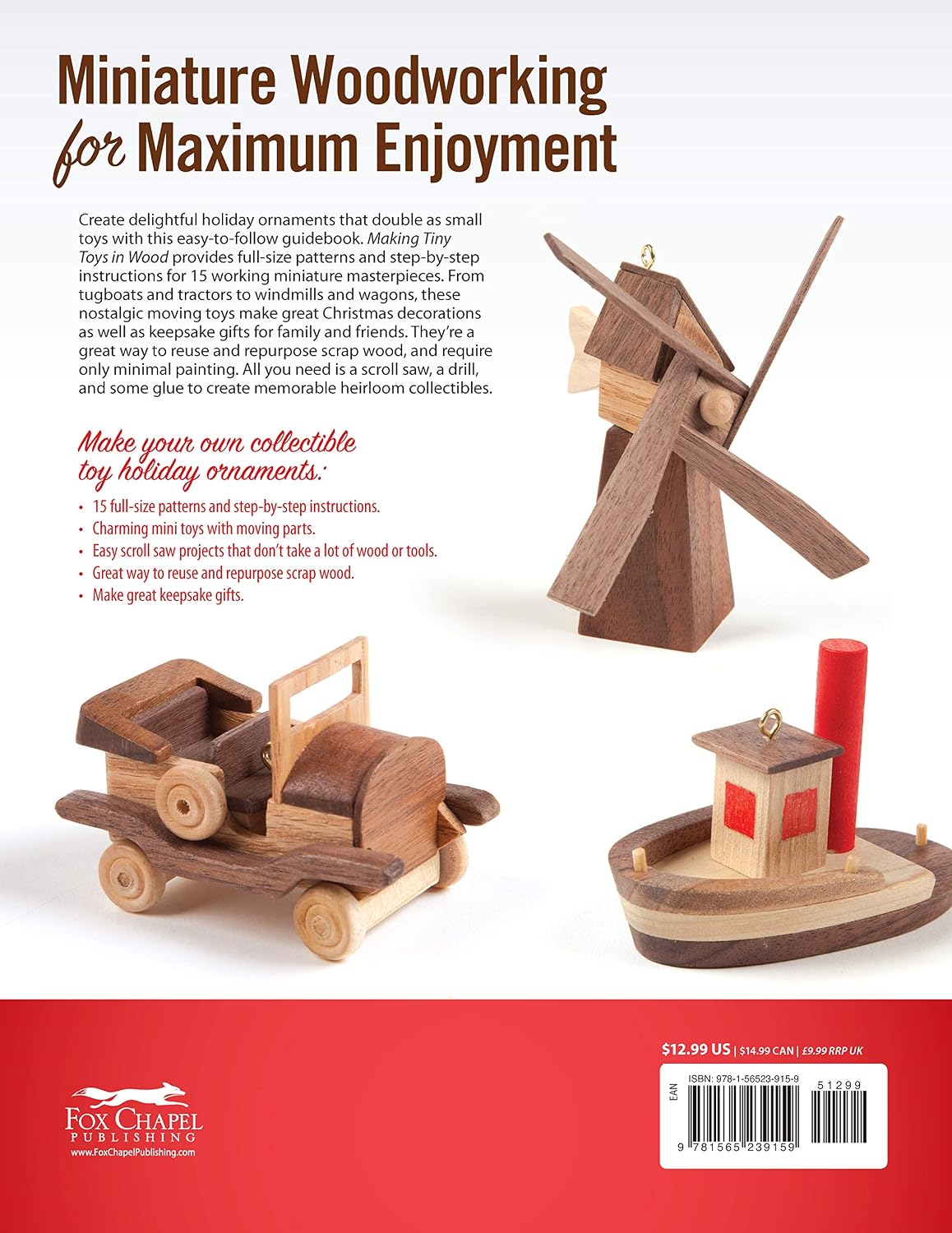 Making Tiny Toys in Wood: Ornaments & Collectible Heirloom Accents-15 Ready to Use Patterns