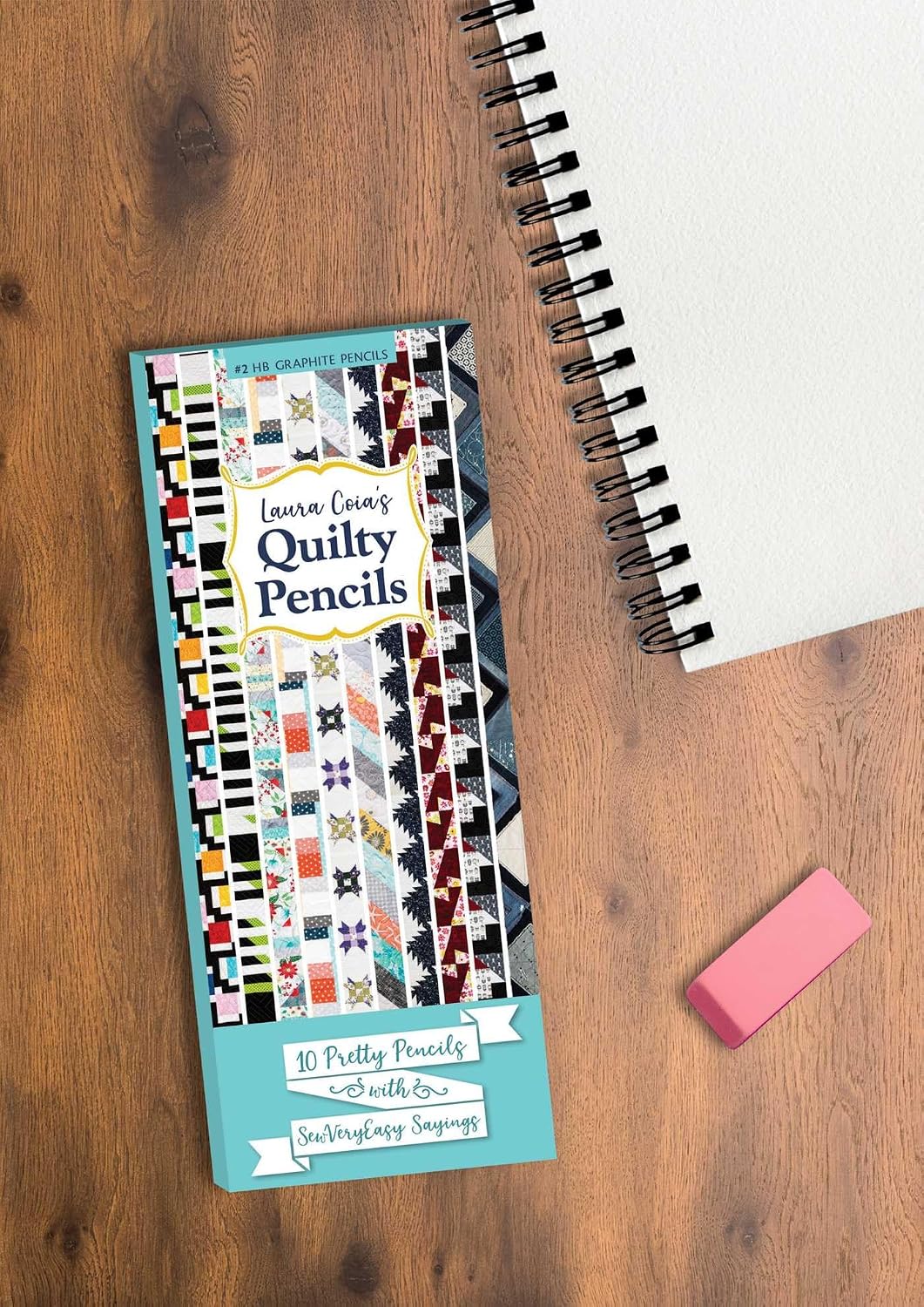 Laura Coia's Quilty Pencils: 10 Pretty Pencils with SewVeryEasy Sayings