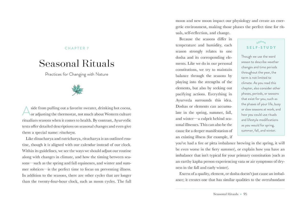 The Ayurvedic Self-Care Handbook: Holistic Healing Rituals for Every Day and Season