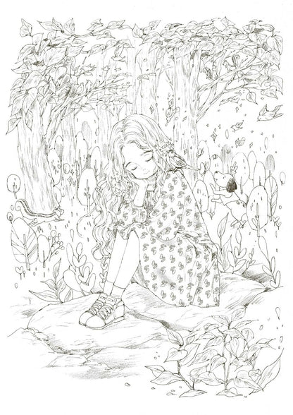The Forest Girl's Coloring Book: Enchanting Coloring Pages of Nature, Animals, and Cozy Scenes for Relaxation and Stress Relief