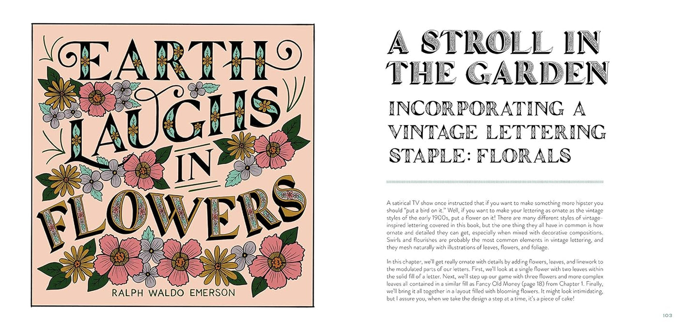 Vintage Hand Lettering: Create Beautiful Fonts with Old Time Flourish