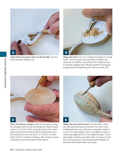12 Spoons, 2 Bowls, and a Knife: 15 Step-By-Step Handcarved Projects for the Kitchen