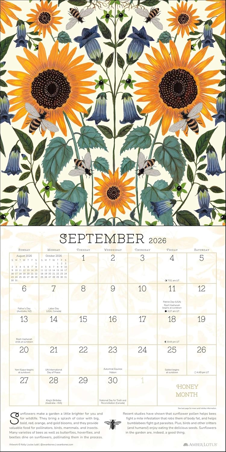Praise for the Pollinators 2026 Wall Calendar: Nature's Superheroes by Amber Lotus Publishing