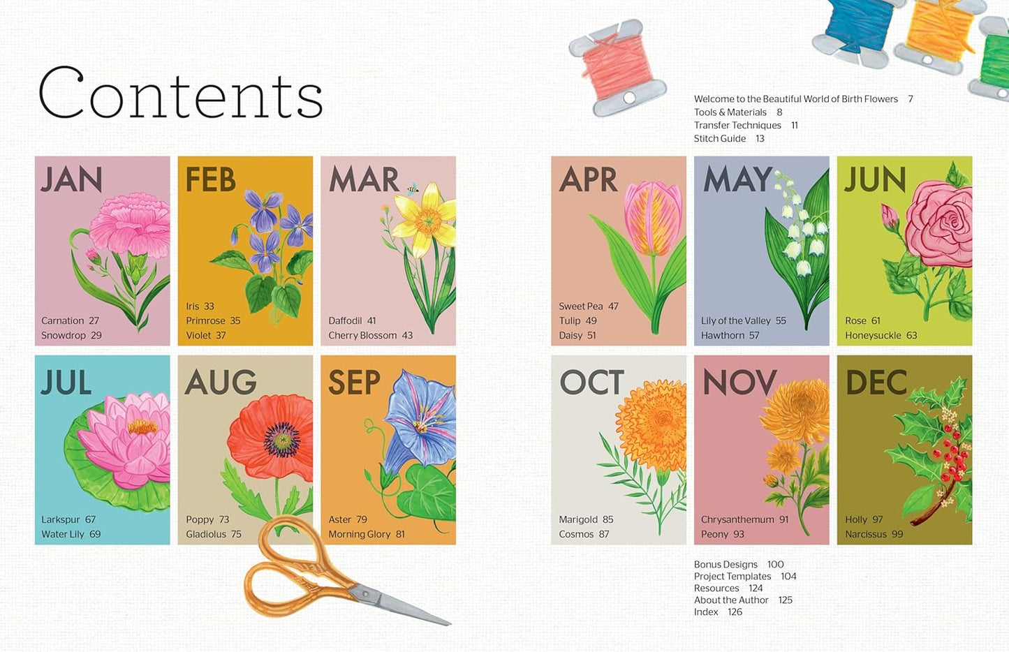 Birth Flower Embroidery: A Month-By-Month Celebration of Floral Embroidery: A Month-By-Month Celebration of Floral Embroidery