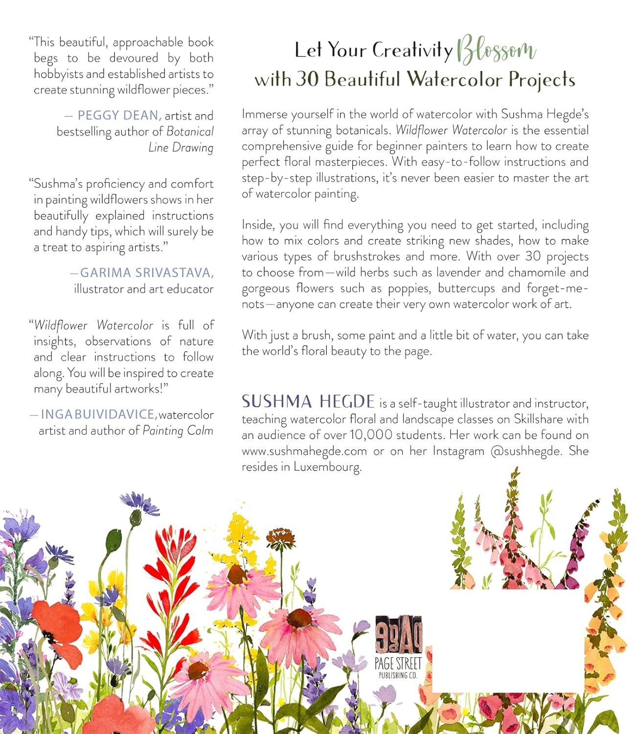 Wildflower Watercolor: The Beginner's Guide to Painting Beautiful Florals: The Beginner's Guide to Painting Beautiful Florals