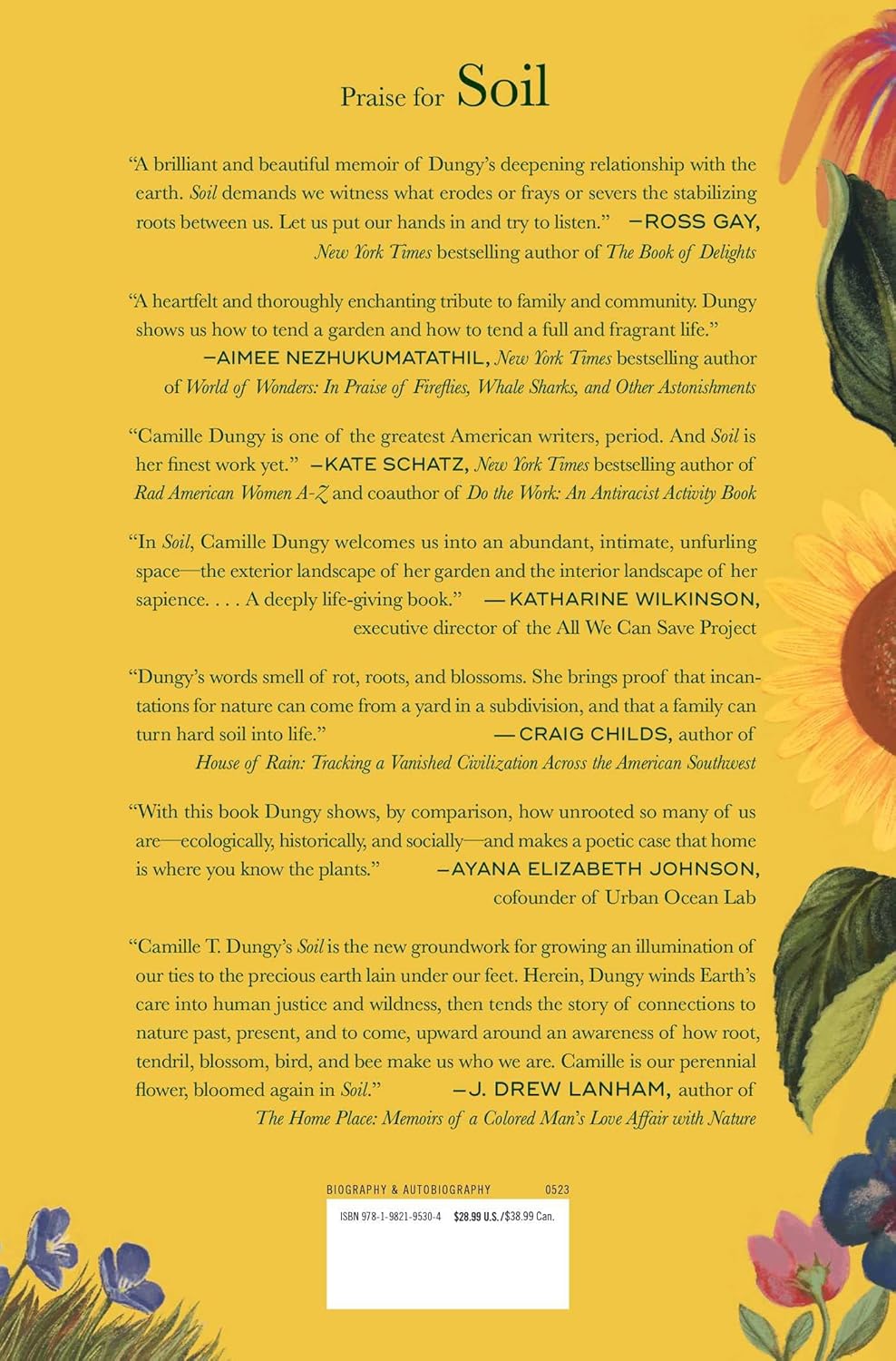 Soil: The Story of a Black Mother's Garden by Camille T Dungy