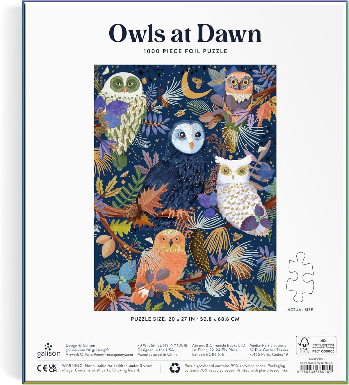 Owls at Dawn 1000 Piece Foil Puzzle