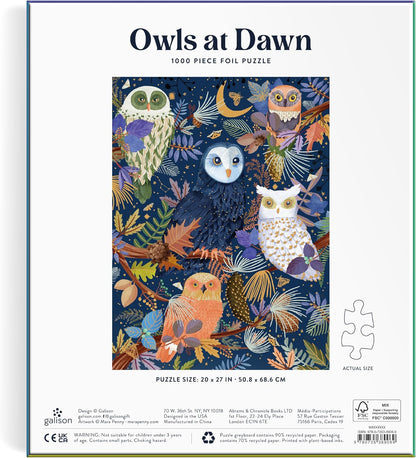 Owls at Dawn 1000 Piece Foil Puzzle