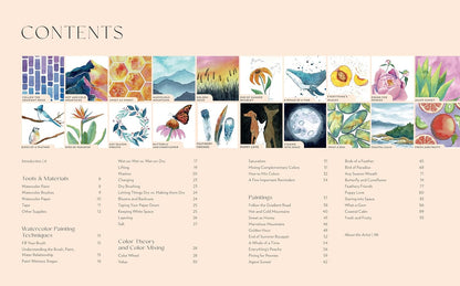 Watercolor This Book: Learn to Watercolor- 20 Step-By-Step Beginner-Friendly Lessons on Watercolor Paper (Includes Watercolor Pad with Sketches - No Drawing Required!) by Lacey Walker