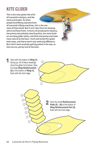Leonardo Da Vinci's Flying Machines Kit: Paper Airplanes Based on the Great Master's Sketches That Really Fly! (13 Pop-Out Models; Easy-To-Follow Instructions; Slingshot Launcher)