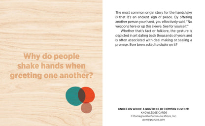 Knock on Wood: A Quiz Deck of Common Customs Knowledge Cards