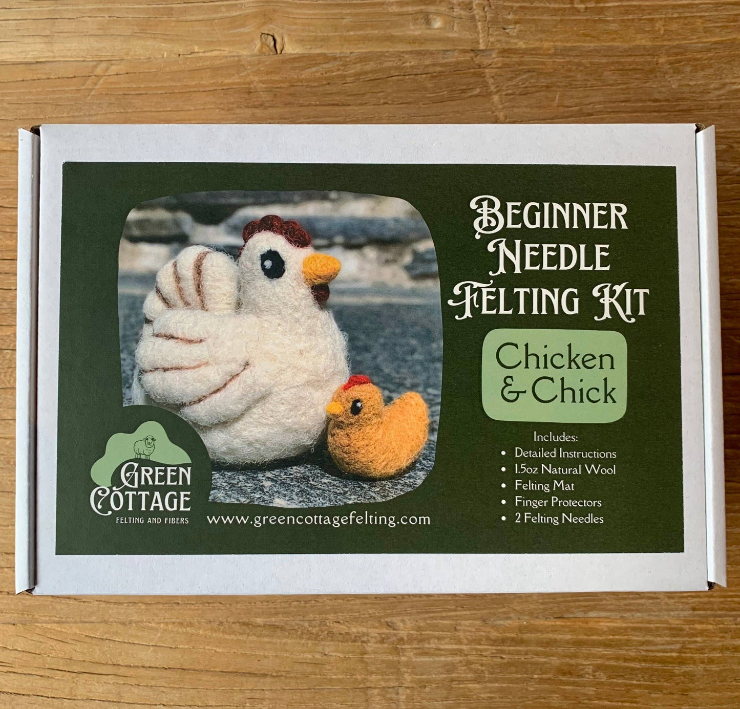 Chicken and Chick Beginner Needle Felting Kit