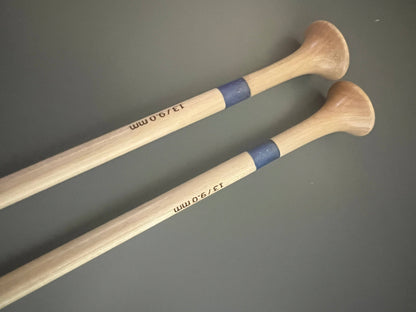 Purple Glitter Resin & Maple Knitting Needles