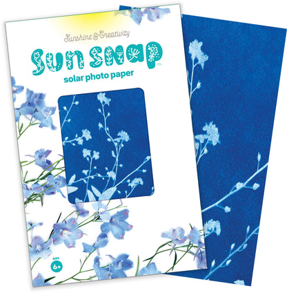 Sun Snap Solar Photo Paper: Cyanotype Sunprint Kit - 5.8x8.3”