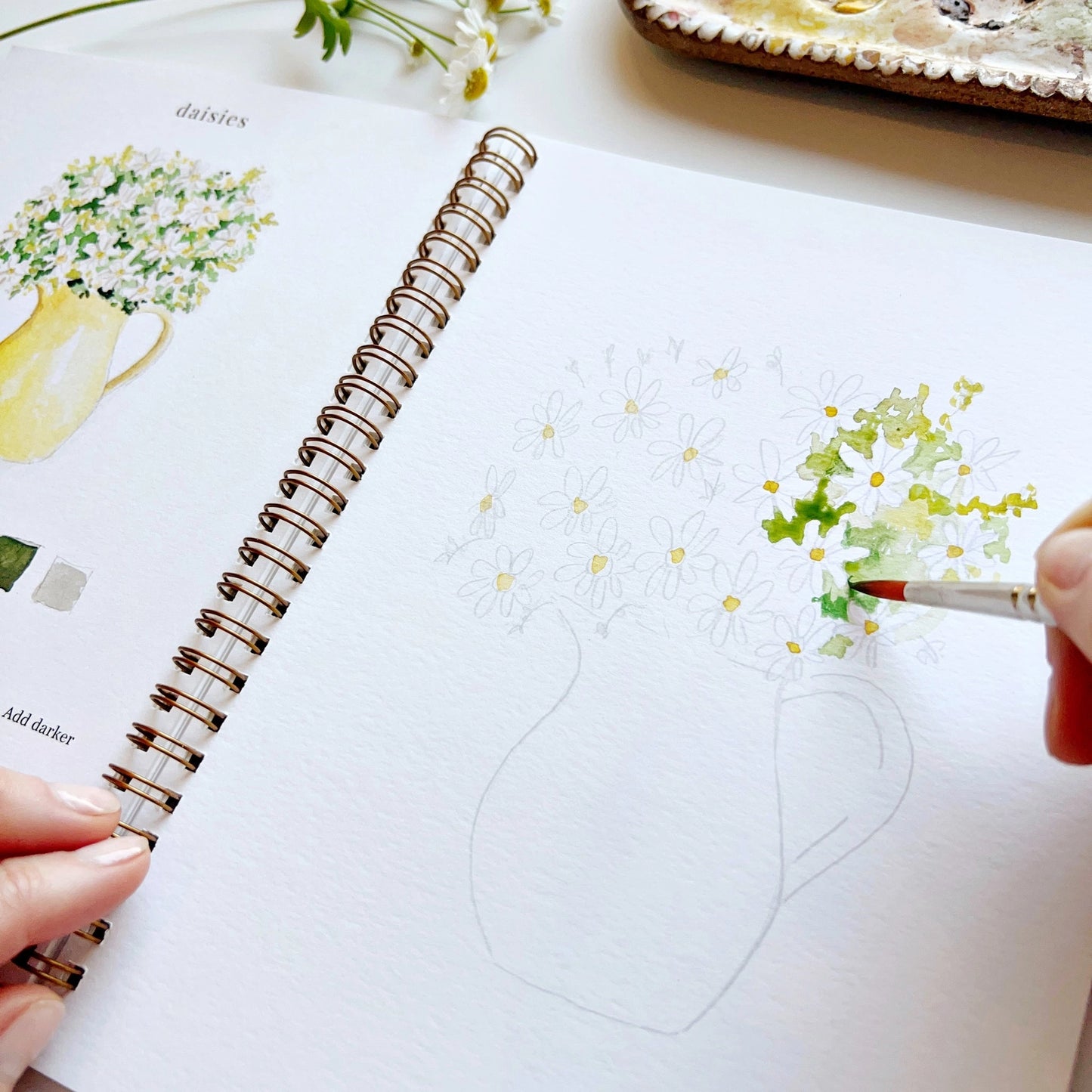 Flowers Watercolor Workbook by emily lex studio