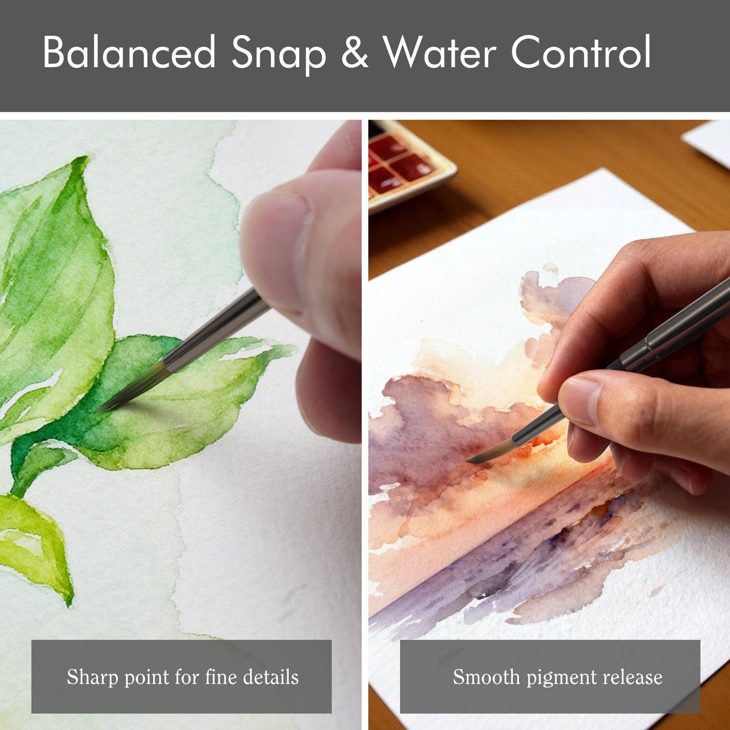 ARTIFY 3 PCS Travel Watercolor Brush Set