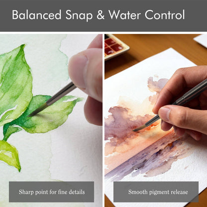 ARTIFY 3 PCS Travel Watercolor Brush Set