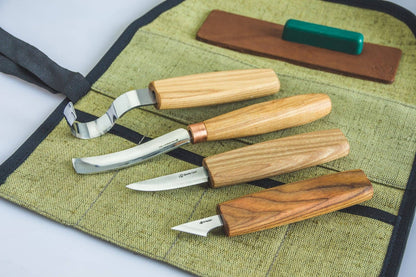 Wood Carving Tool Set for Spoon Carving with Beginner's Guide