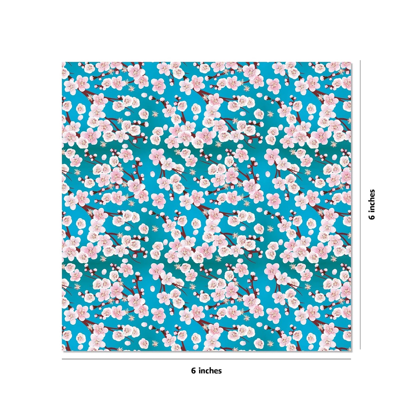 Origami Paper: Cherry Blossoms 200 Sheets, 6in (15 CM), Double Sided with 12 Different Designs by Tuttle Studio