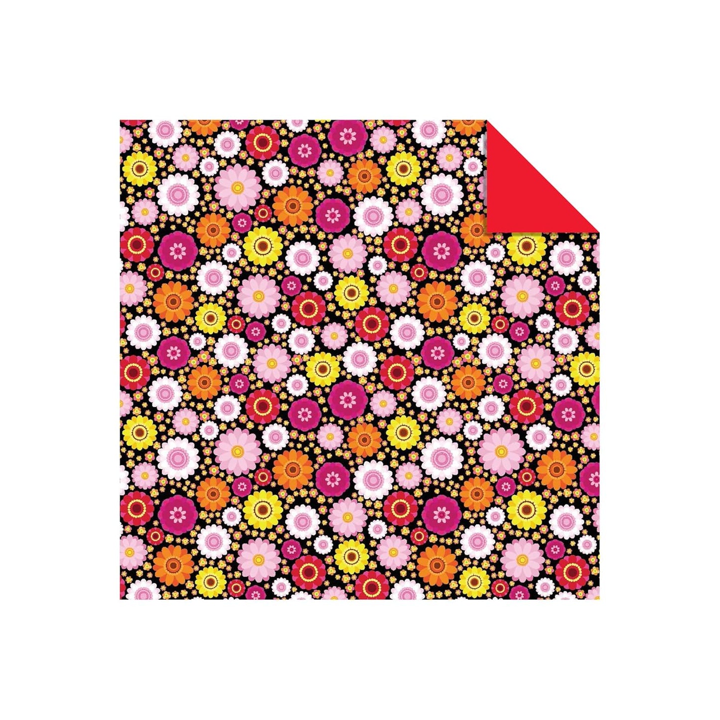 Origami Paper Bright Flowers 100 Sheets, 6in (15 CM), Double-Sided with 12 Different Patterns by Tuttle Studio