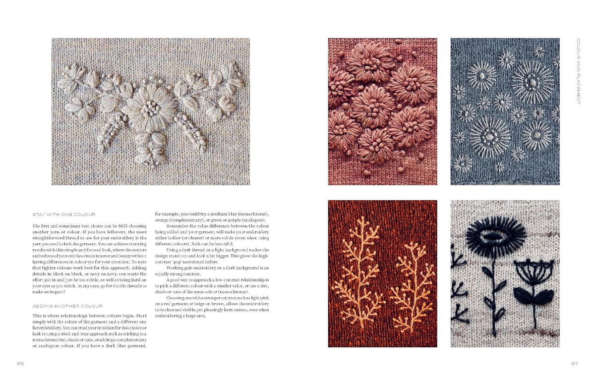 Embroidery on Knits: 18 Nature-Inspired Templates for Stitching on Wool