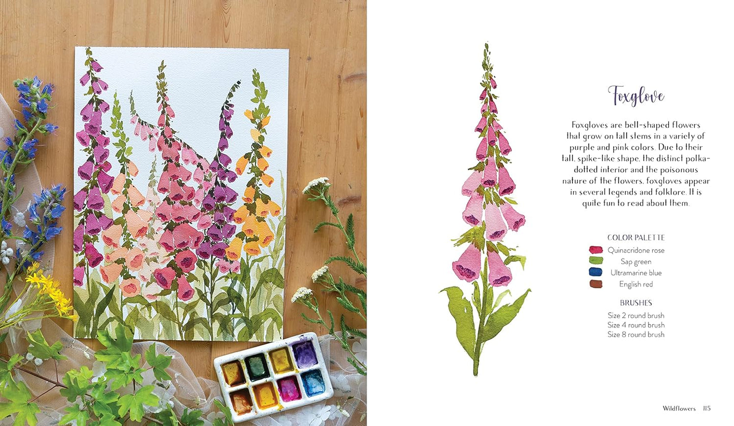 Wildflower Watercolor: The Beginner's Guide to Painting Beautiful Florals: The Beginner's Guide to Painting Beautiful Florals