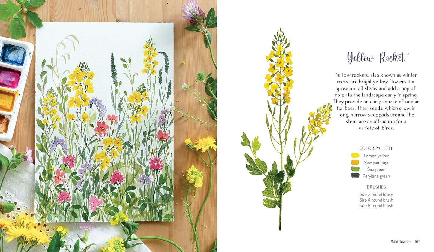 Wildflower Watercolor: The Beginner's Guide to Painting Beautiful Florals: The Beginner's Guide to Painting Beautiful Florals