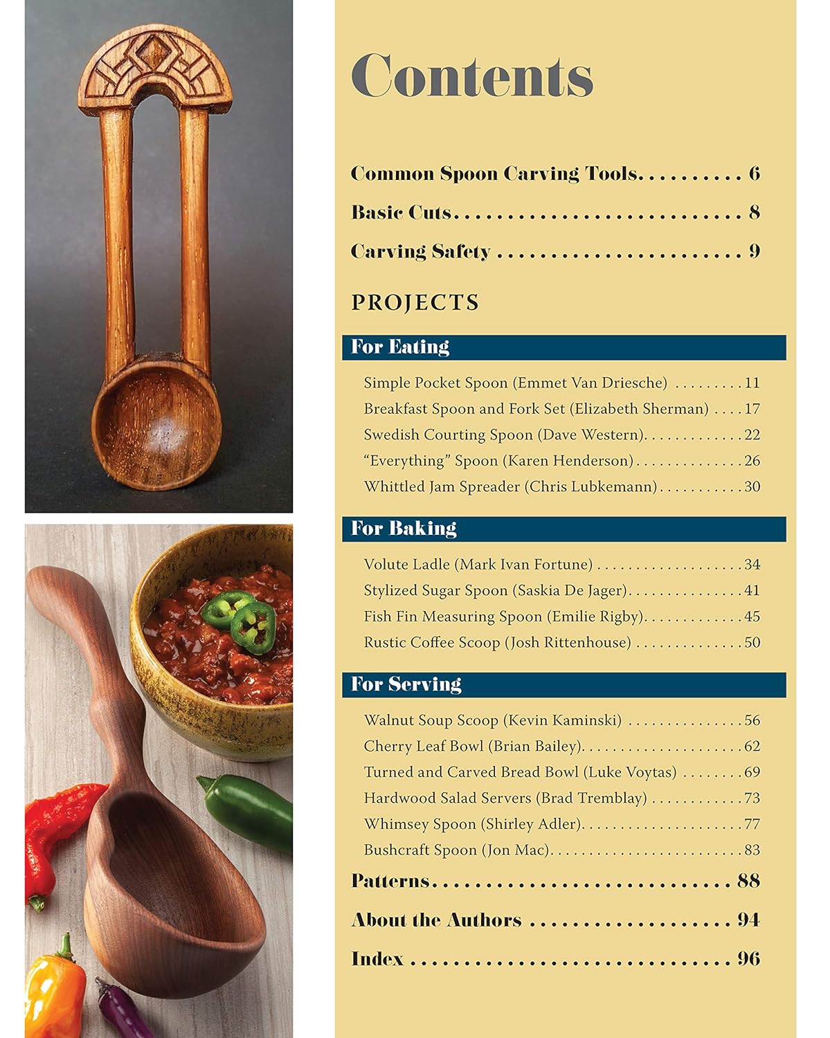 12 Spoons, 2 Bowls, and a Knife: 15 Step-By-Step Handcarved Projects for the Kitchen