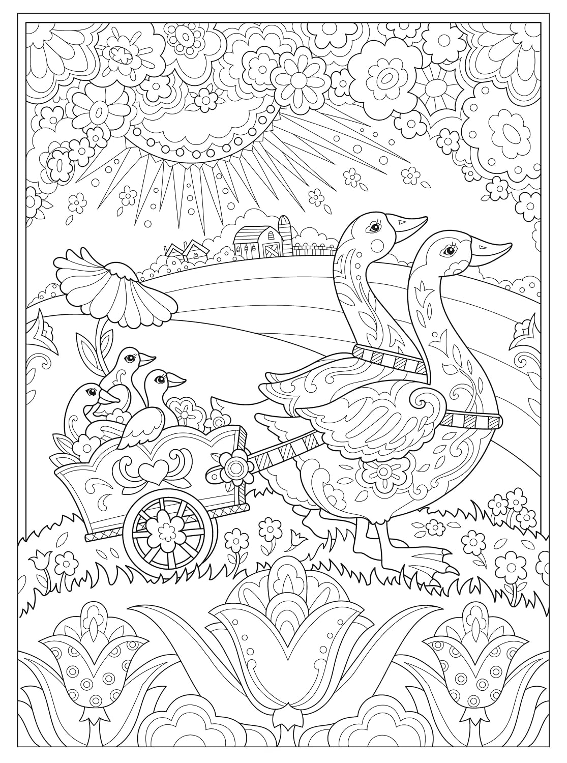 Creative Haven Farm Sweet Farm Coloring Book