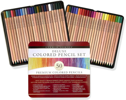 Studio Series Deluxe 50 Colored Pencil Set by Peter Pauper Press, Inc