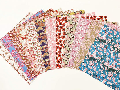 Origami Paper: Cherry Blossoms 200 Sheets, 6in (15 CM), Double Sided with 12 Different Designs by Tuttle Studio