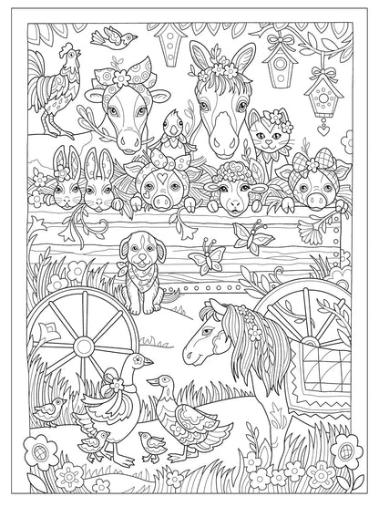 Creative Haven Farm Sweet Farm Coloring Book