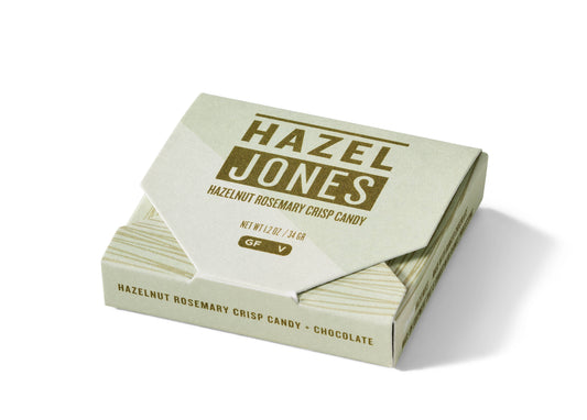Hazel Jones - Hazelnut Rosemary Crisp Candy in 70% Chocolate by Oregon Bark
