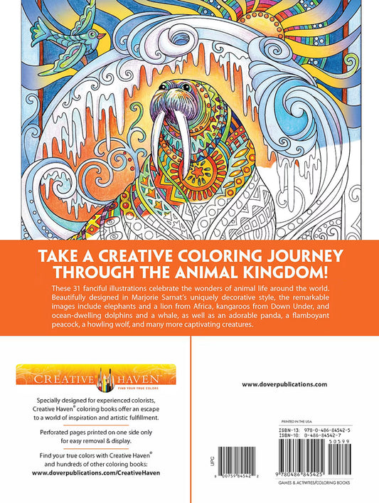 Creative Haven Wondrous Wildlife Coloring Book