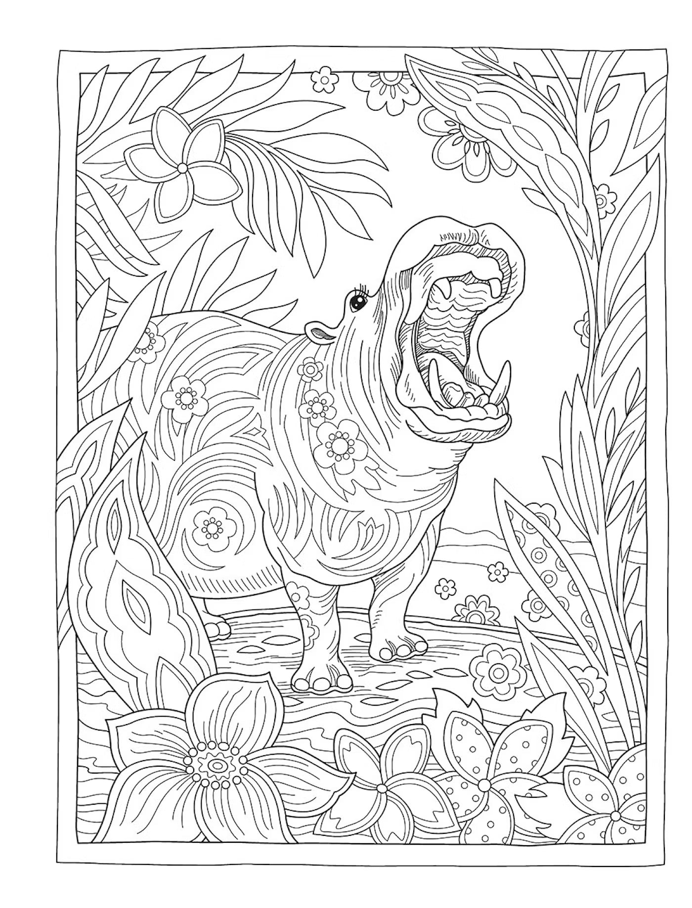 Creative Haven Wondrous Wildlife Coloring Book