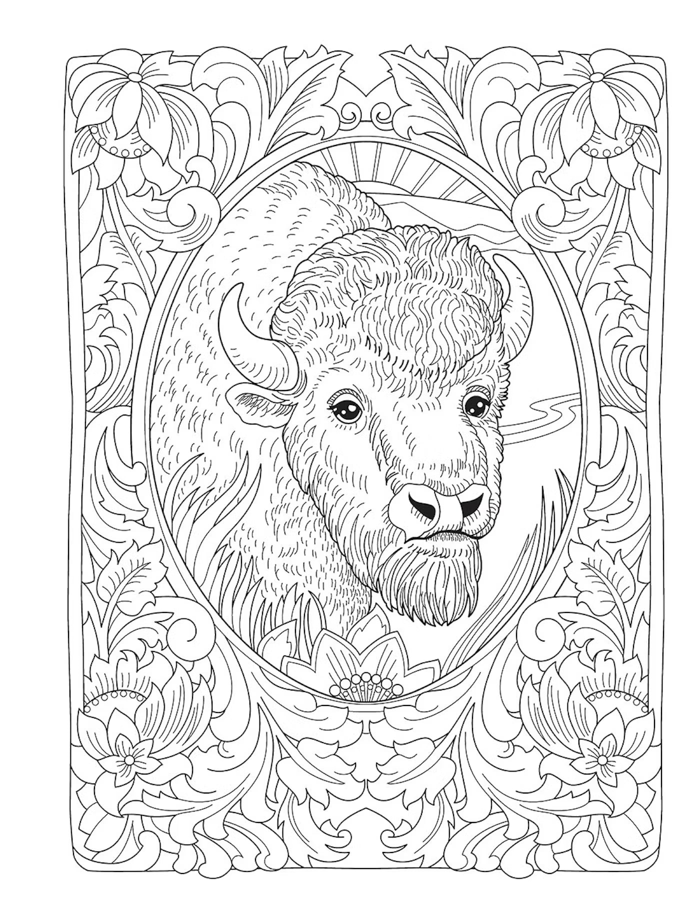 Creative Haven Wondrous Wildlife Coloring Book