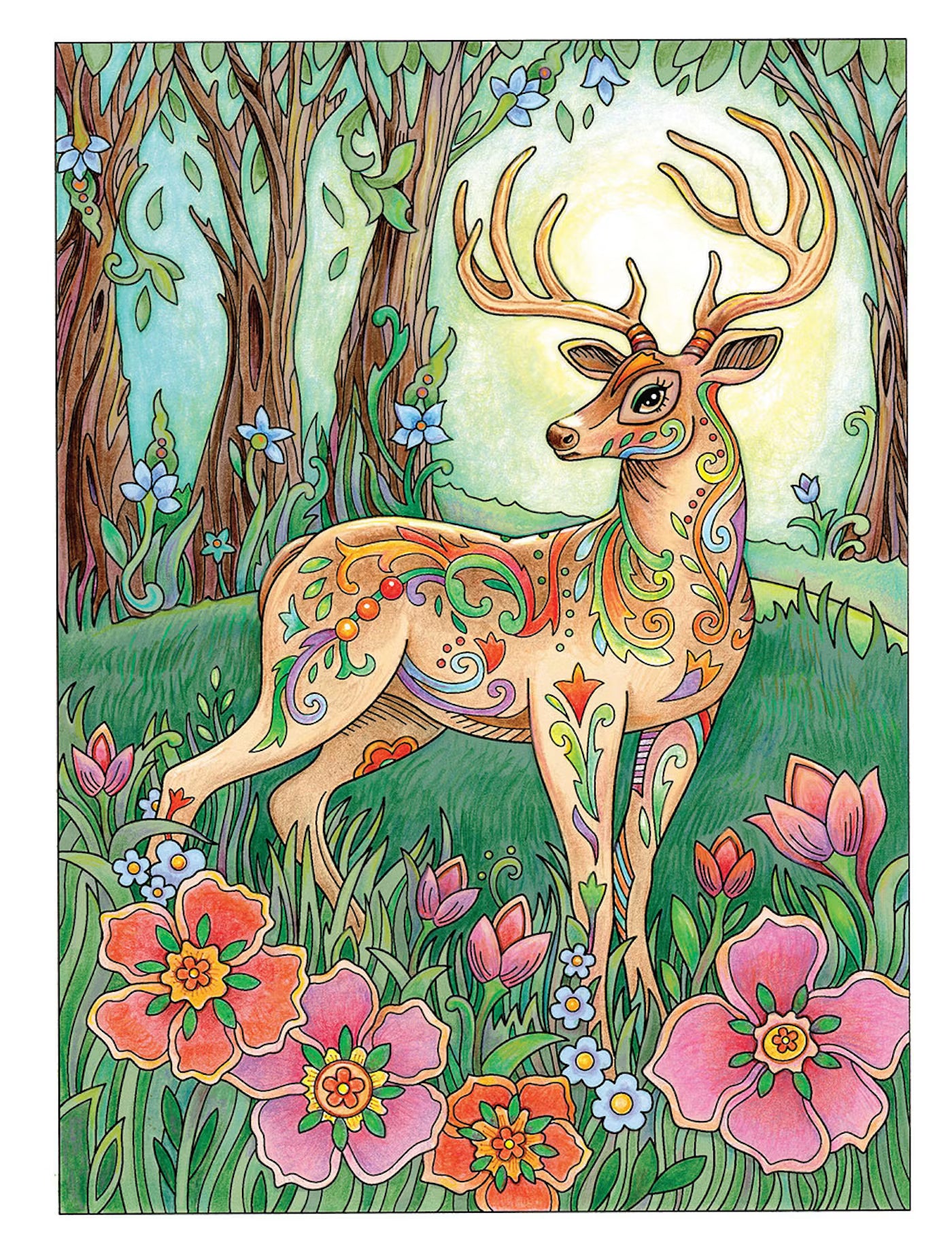 Creative Haven Wondrous Wildlife Coloring Book