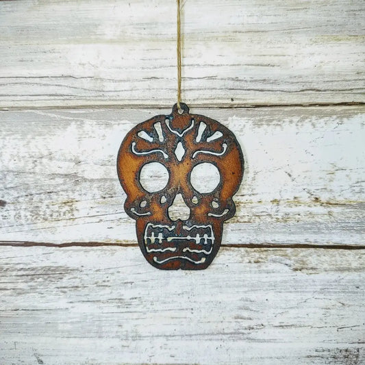 Sugar Skull Metal Ornament