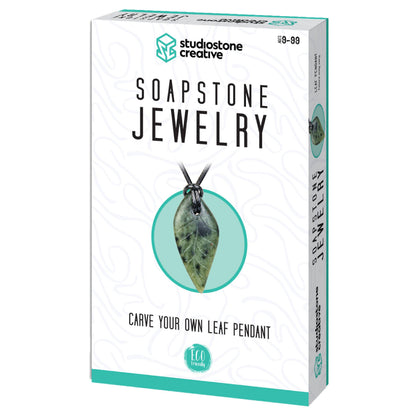 Leaf Pendant Soapstone Jewelry Carving Kit