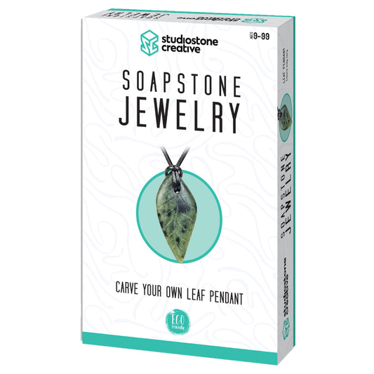 Leaf Pendant Soapstone Jewelry Carving Kit