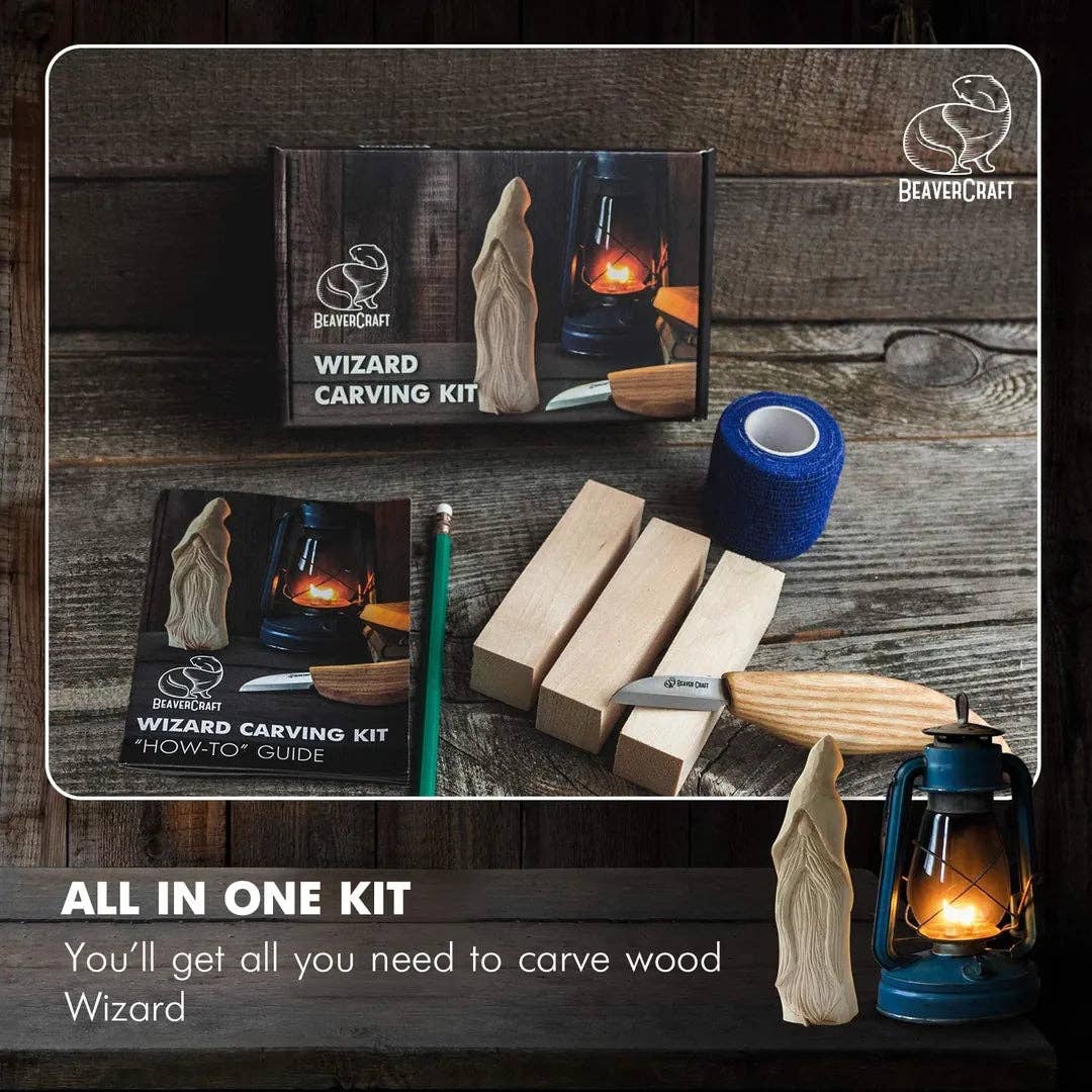 Wizard Carving Kit - Complete Starter Whittling Kit